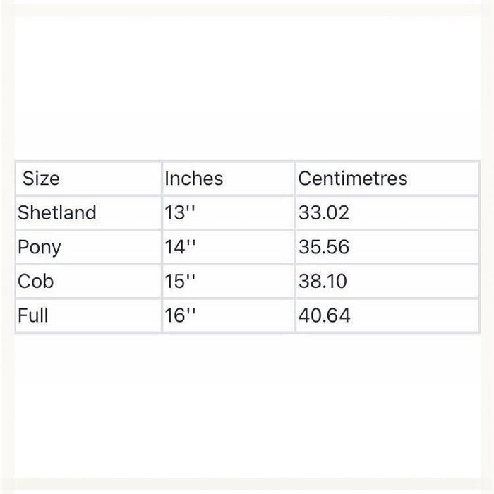 Browband size guide