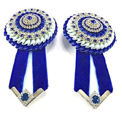 Removable Rosettes, Blue - Statement Horse Tack